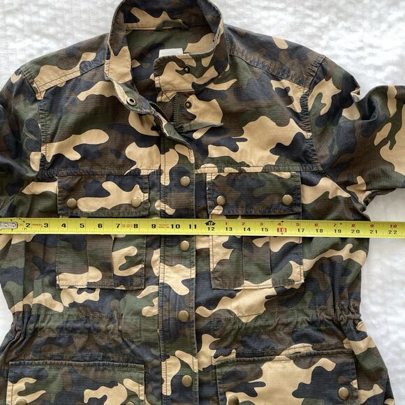 Gap Camo Utility Jacket Flap Pocket Military Full Zip Gorpcore Womens Medium - Picture 14 of 14